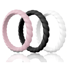 Load image into Gallery viewer, Twisted Stackable Silicone Ring-Libiti Rings