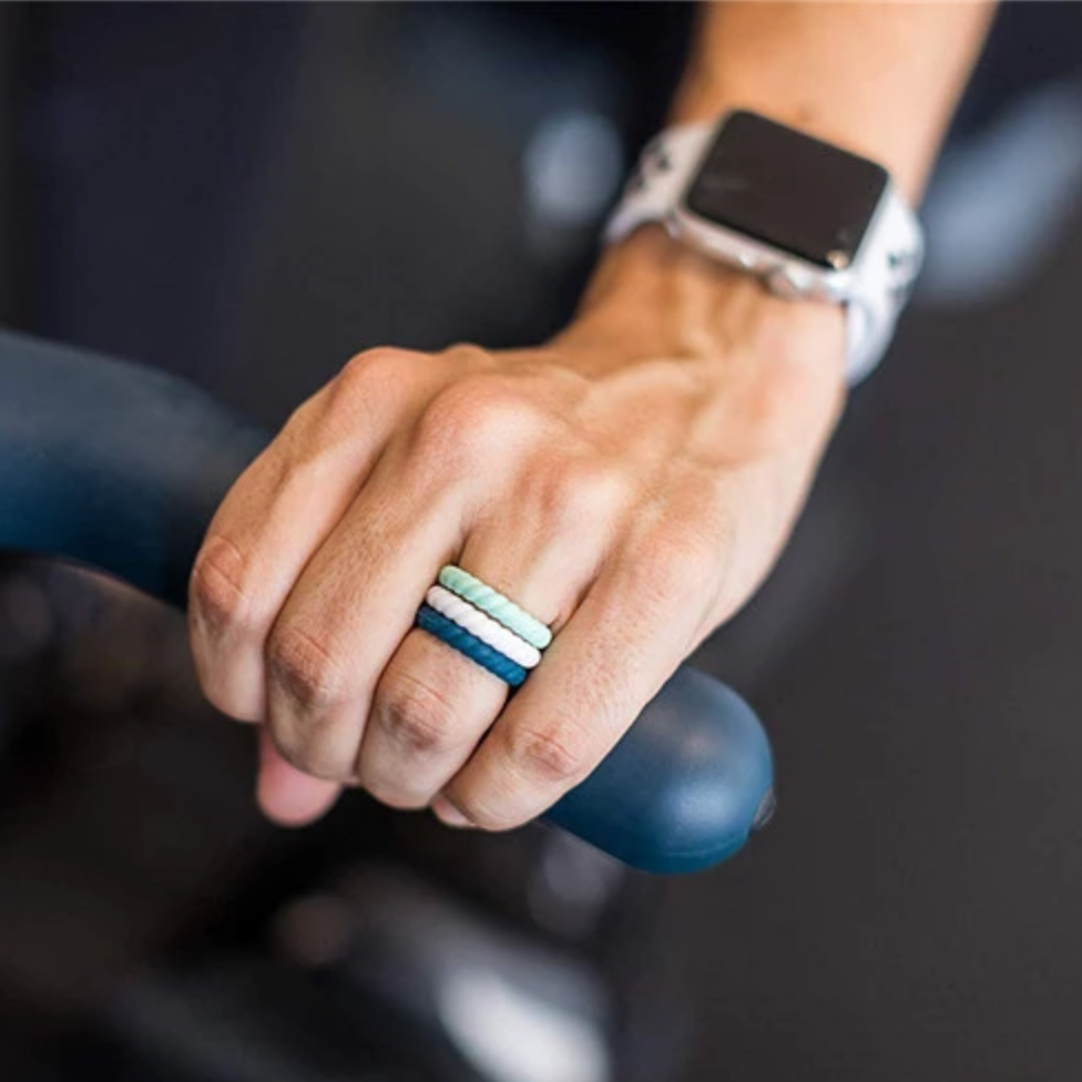 Beautiful Twisted Stackable Silicone Ring Buy Online from Here Libiti Rings