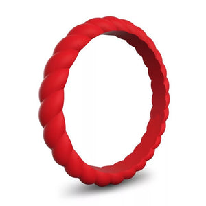 Twisted Stackable Silicone Ring